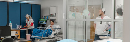 Nurses in the lab