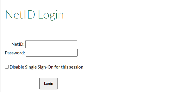 NetID Login Page, prompting users to enter their CSU NetID and NetID password