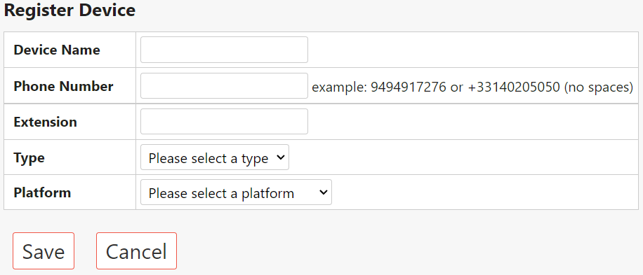 register device