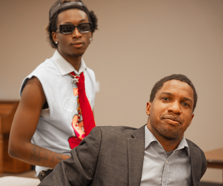 From left, Vice President Malichi Hemphill and BSU President Emmanuel Jeanmarie