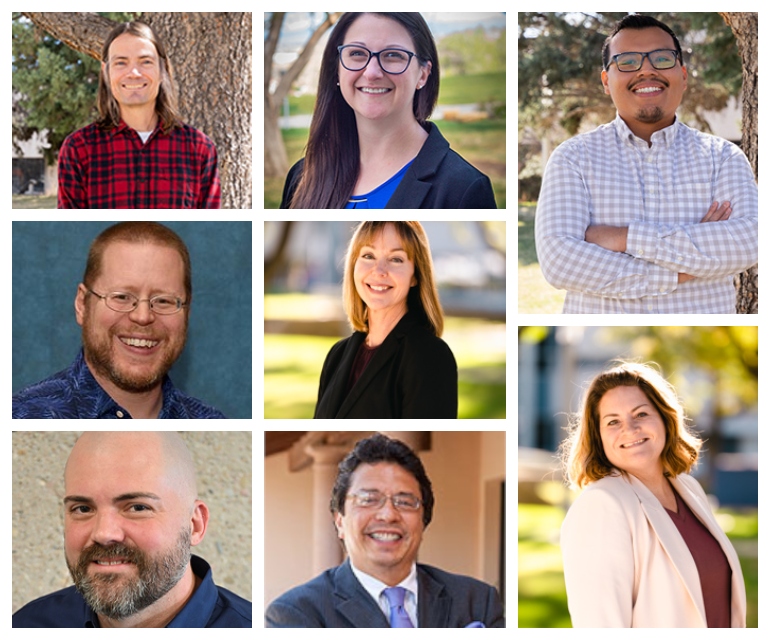 Dr. Ryan Strickler, Dr. Kathryn Starkey,  Dr. Eddie Lucero, Dr. Grant Weller, Dr. Margie Day, Dr. Bethany Kies-Bolkema, Dr. Trevor Gates-Crandall, Dr. Roberto Mejias