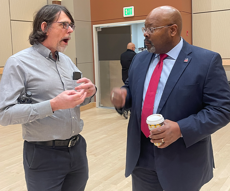 President Munn and staff